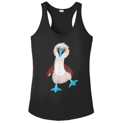 Dancing Booby Sea Bird Footed Blue Feet Drawing Ladies PosiCharge Competitor Racerback Tank