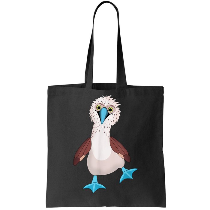 Dancing Booby Sea Bird Footed Blue Feet Drawing Tote Bag