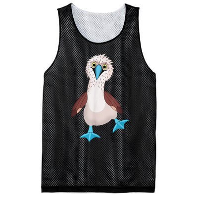 Dancing Booby Sea Bird Footed Blue Feet Drawing Mesh Reversible Basketball Jersey Tank