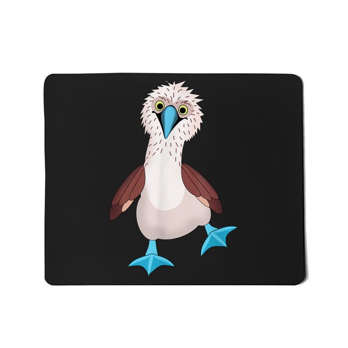 Dancing Booby Sea Bird Footed Blue Feet Drawing Mousepad