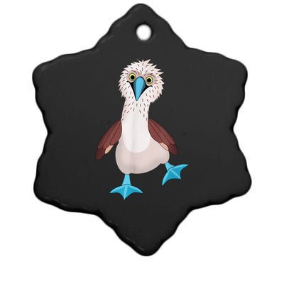 Dancing Booby Sea Bird Footed Blue Feet Drawing Ceramic Star Ornament