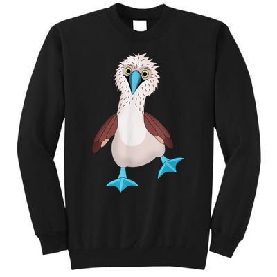 Dancing Booby Sea Bird Footed Blue Feet Drawing Tall Sweatshirt