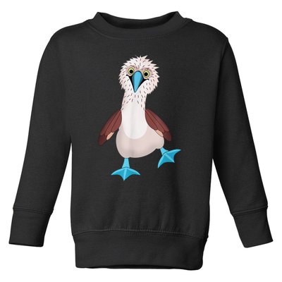 Dancing Booby Sea Bird Footed Blue Feet Drawing Toddler Sweatshirt