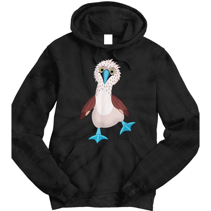 Dancing Booby Sea Bird Footed Blue Feet Drawing Tie Dye Hoodie