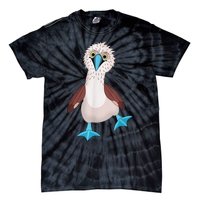 Dancing Booby Sea Bird Footed Blue Feet Drawing Tie-Dye T-Shirt