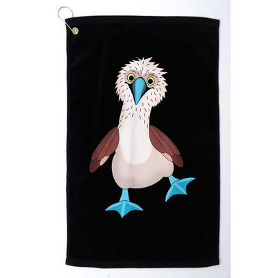 Dancing Booby Sea Bird Footed Blue Feet Drawing Golf Towel