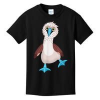 Dancing Booby Sea Bird Footed Blue Feet Drawing Kids T-Shirt