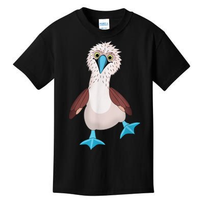 Dancing Booby Sea Bird Footed Blue Feet Drawing Kids T-Shirt