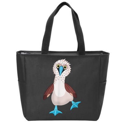 Dancing Booby Sea Bird Footed Blue Feet Drawing Zip Tote Bag