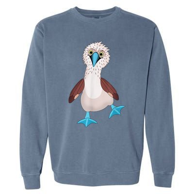 Dancing Booby Sea Bird Footed Blue Feet Drawing Garment-Dyed Sweatshirt