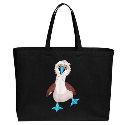 Dancing Booby Sea Bird Footed Blue Feet Drawing Cotton Canvas Jumbo Tote