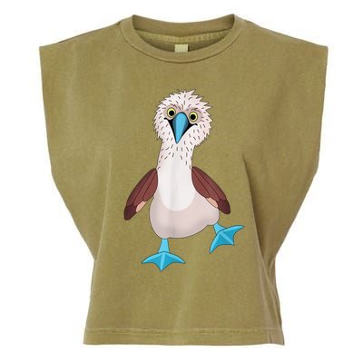 Dancing Booby Sea Bird Footed Blue Feet Drawing Garment-Dyed Women's Muscle Tee