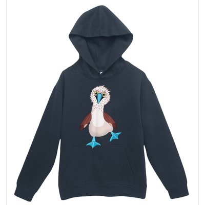 Dancing Booby Sea Bird Footed Blue Feet Drawing Urban Pullover Hoodie