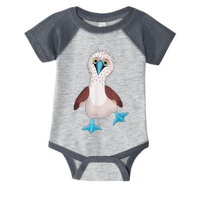 Dancing Booby Sea Bird Footed Blue Feet Drawing Infant Baby Jersey Bodysuit