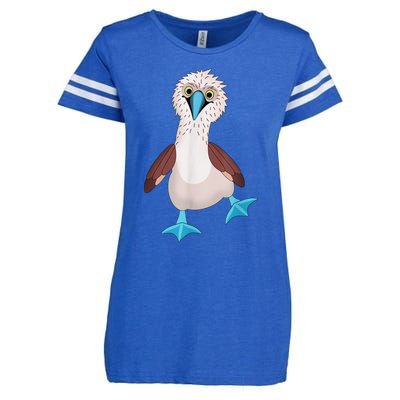 Dancing Booby Sea Bird Footed Blue Feet Drawing Enza Ladies Jersey Football T-Shirt