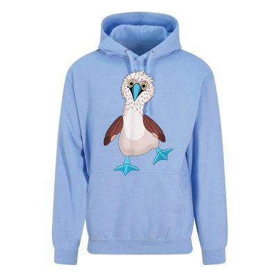 Dancing Booby Sea Bird Footed Blue Feet Drawing Unisex Surf Hoodie