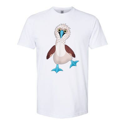 Dancing Booby Sea Bird Footed Blue Feet Drawing Softstyle CVC T-Shirt