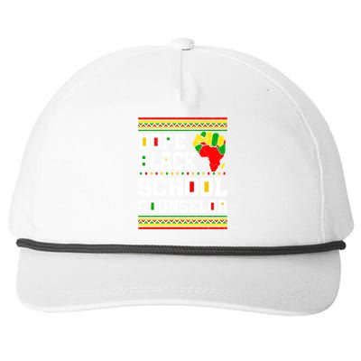 Dope Black School Counselor Black History Month Juneteenth Cute Gift Snapback Five-Panel Rope Hat