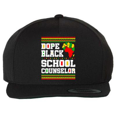 Dope Black School Counselor Black History Month Juneteenth Cute Gift Wool Snapback Cap