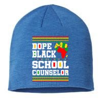 Dope Black School Counselor Black History Month Juneteenth Cute Gift Sustainable Beanie