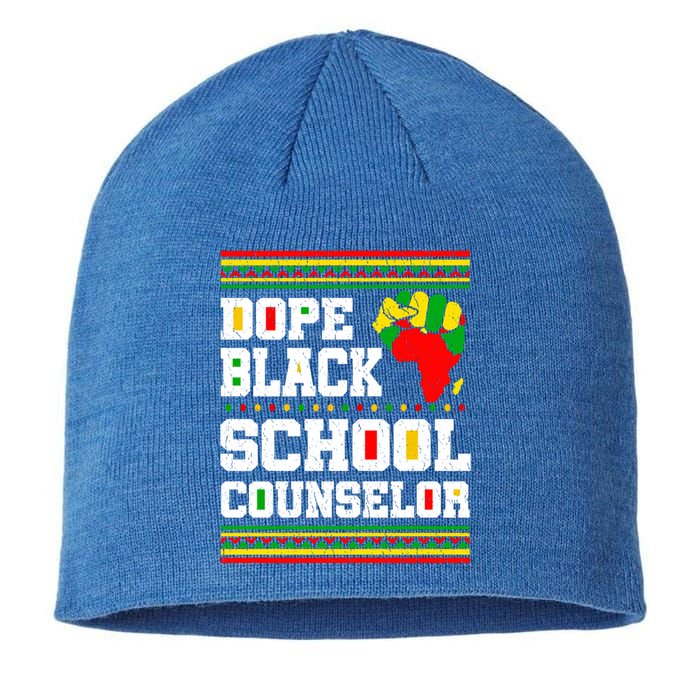 Dope Black School Counselor Black History Month Juneteenth Cute Gift Sustainable Beanie