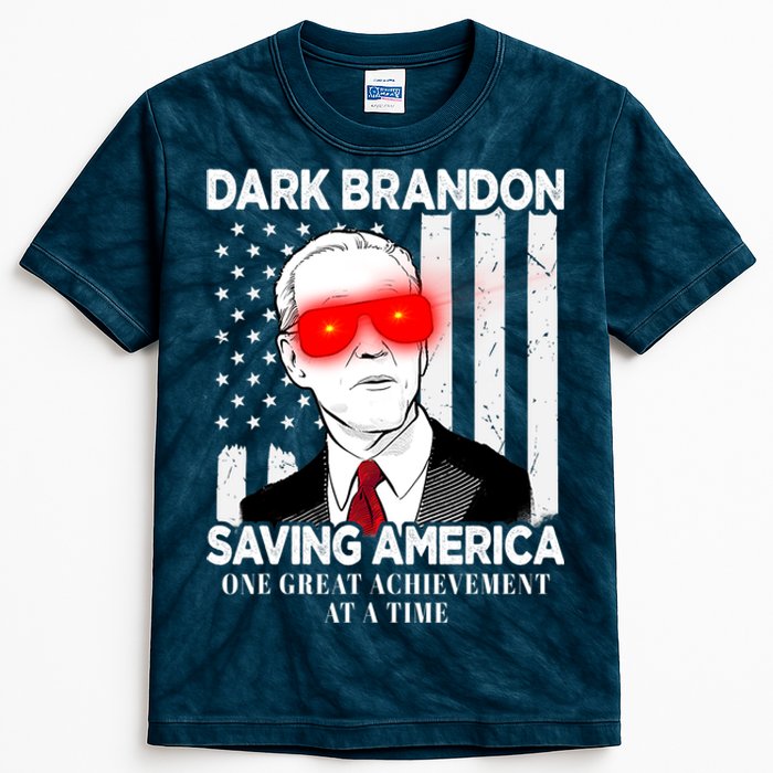 Dark Brandon Saving America Funny Biden Design Kids Tie-Dye T-Shirt