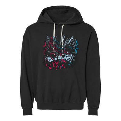 Downhill Biker Stunt Garment-Dyed Fleece Hoodie