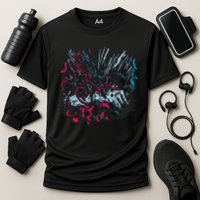 Downhill Biker Stunt Cooling Performance Crew T-Shirt