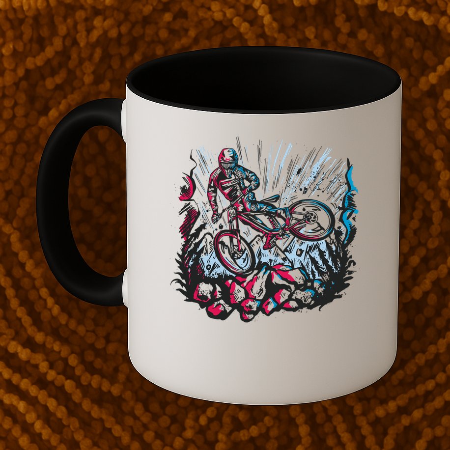 Downhill Biker Stunt Mug