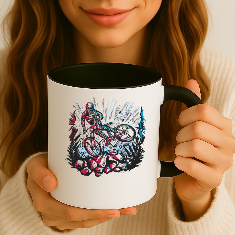 Downhill Biker Stunt Mug