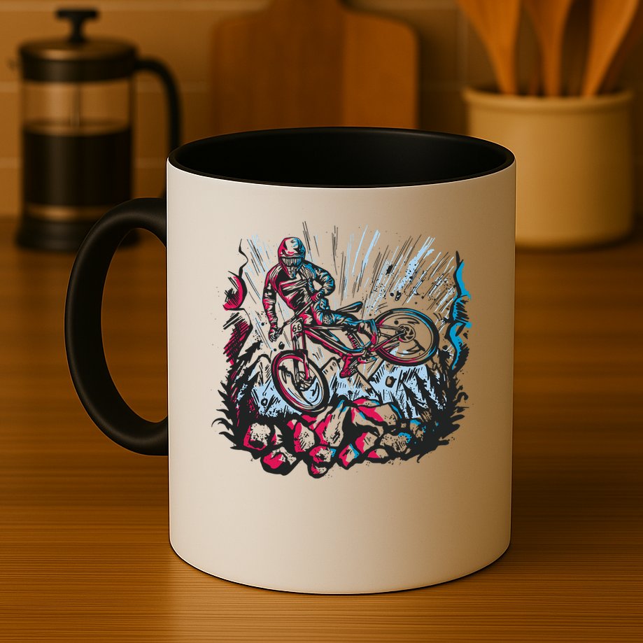Downhill Biker Stunt Mug