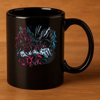 Downhill Biker Stunt 11oz C Handle Ceramic Mug