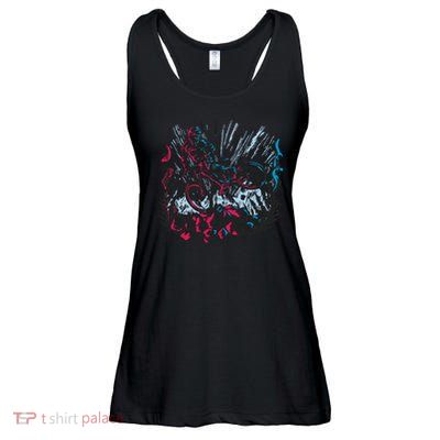 Downhill Biker Stunt Ladies Essential Flowy Tank