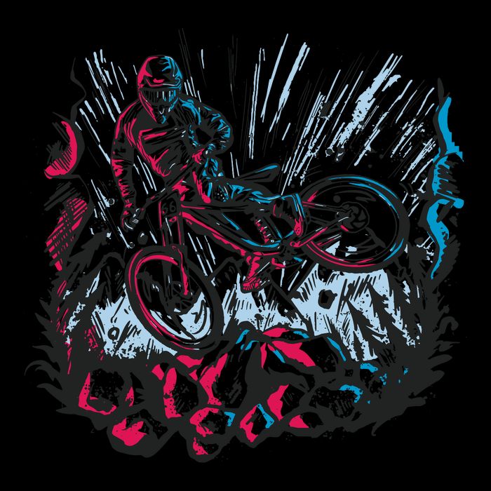 Downhill Biker Stunt 16 in Basic Backpack