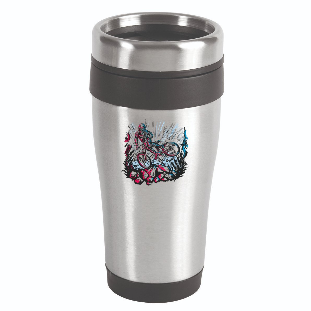 Downhill Biker Stunt 16oz Travel Tumbler