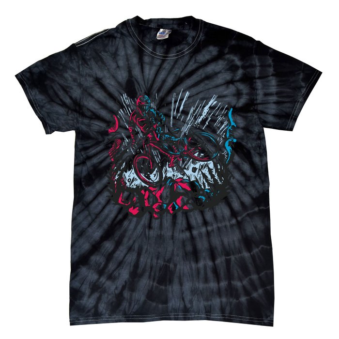 Downhill Biker Stunt Tie-Dye T-Shirt