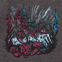 Downhill Biker Stunt Vector Backpack