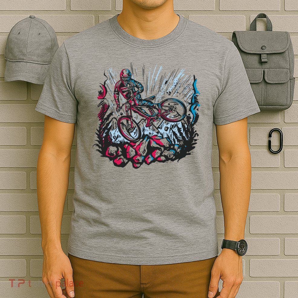 Downhill Biker Stunt T-Shirt