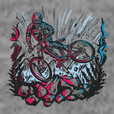 Downhill Biker Stunt T-Shirt