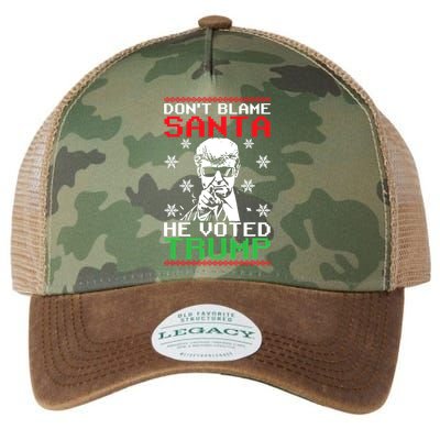 Don't Blame Santa He Voted Trump Ugly Christmas Legacy Tie Dye Trucker Hat