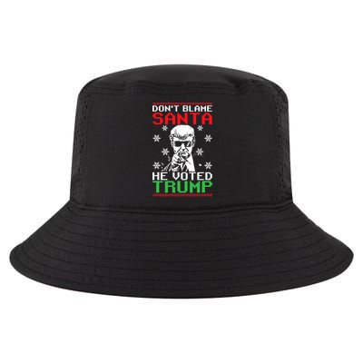 Don't Blame Santa He Voted Trump Ugly Christmas Cool Comfort Performance Bucket Hat