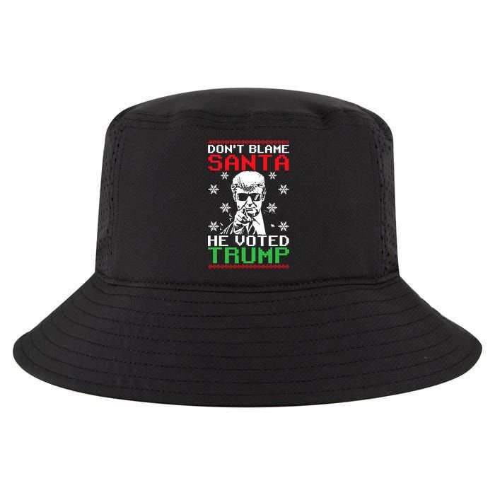 Don't Blame Santa He Voted Trump Ugly Christmas Cool Comfort Performance Bucket Hat
