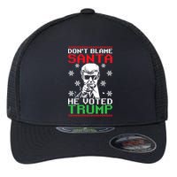 Don't Blame Santa He Voted Trump Ugly Christmas Flexfit Unipanel Trucker Cap