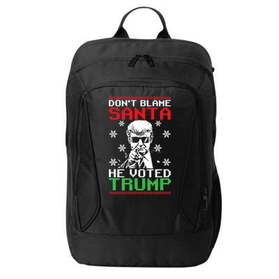 Don't Blame Santa He Voted Trump Ugly Christmas City Backpack