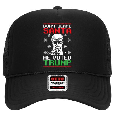 Don't Blame Santa He Voted Trump Ugly Christmas Trucker Hat