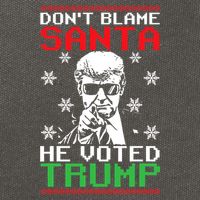 Don't Blame Santa He Voted Trump Ugly Christmas Cotton Canvas Backpack