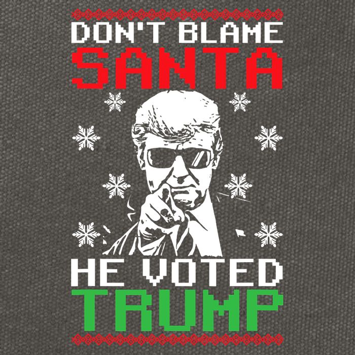 Don't Blame Santa He Voted Trump Ugly Christmas Cotton Canvas Backpack