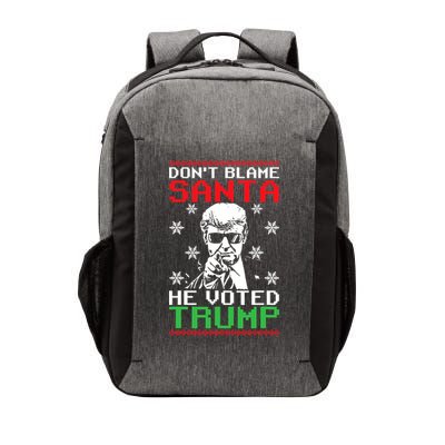 Don't Blame Santa He Voted Trump Ugly Christmas Vector Backpack
