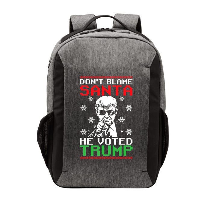 Don't Blame Santa He Voted Trump Ugly Christmas Vector Backpack