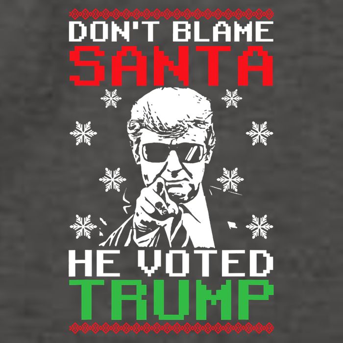 Don't Blame Santa He Voted Trump Ugly Christmas Vector Backpack